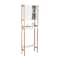 Organize It All 3-Shelf White Bamboo Over the Toilet Cabinet